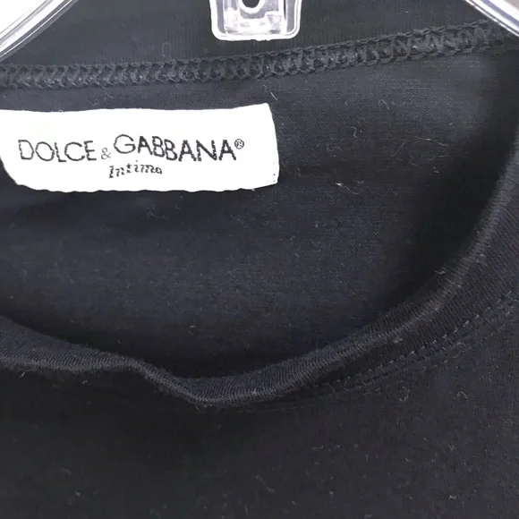 Dolce & Gabbana D&G Logo Vintage 90s Top T-Shirt Stretch Long Tunic Short Sleeve - Picture 4 of 15
